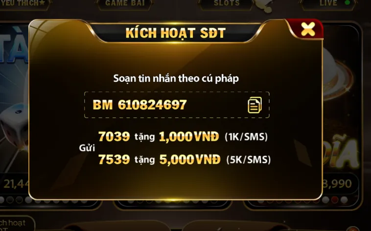 Kích hoạt bảo mật đa tầng an toàn với người chơi.