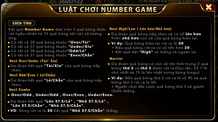 Number Game Tại HitClub Trải Nghiệm Đỉnh Cao Với Tỷ Lệ Thắng Cược Cực Khủng