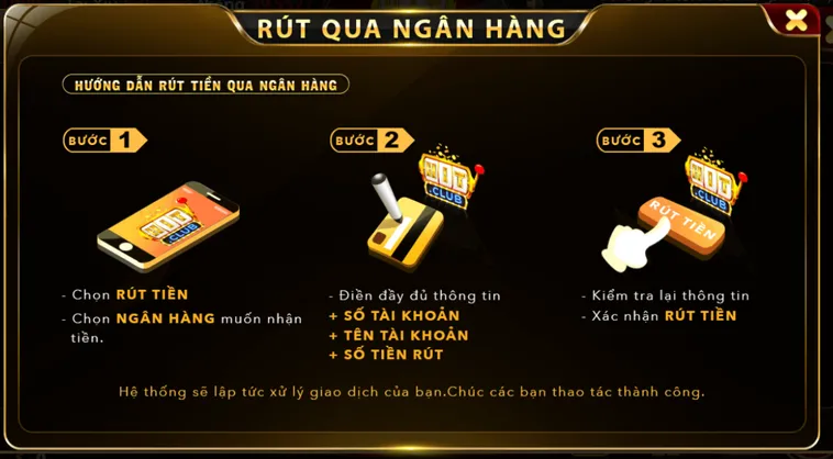 Hướng Dẫn Rút Tiền Qua Tài Khoản Ngân Hàng Tại HitClub Nhanh Chóng An Toàn Và Uy Tín Nhất Hiện Nay