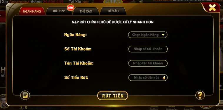 Rút Tiền Qua Tài Khoản Ngân Hàng Tại HitClub Nhanh Chóng An Toàn Và Uy Tín Nhất Hiện Nay