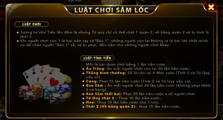 Trải Nghiệm Đỉnh Cao Sâm Lốc Tại HitClub Với Cơ Hội Nhận Thưởng Cực Lớn Mỗi Ngày