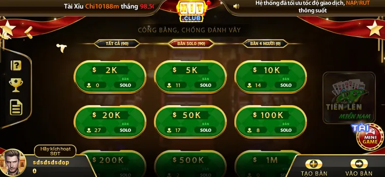 Chinh Phục Đỉnh Cao Tiến Lên Miền Nam Tại HitClub Đẳng Cấp Thưởng Lớn